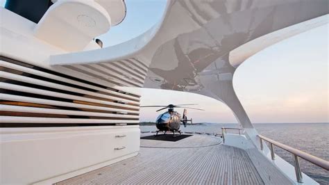 Standout superyacht helicopter decks .